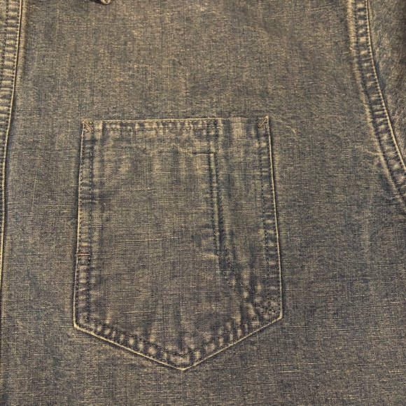Ralph Lauren Double RRL Indigo Popover Workshirt M - Picture 6 of 13
